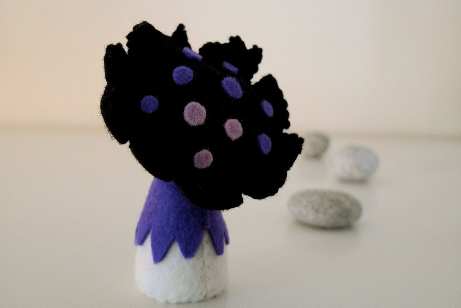 Natural Mushroom Felt Dolls / Rosepe, Lupa and Nedu