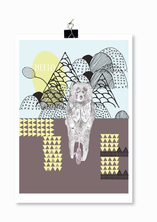 Illustration 'Wonderbear' A3 Print