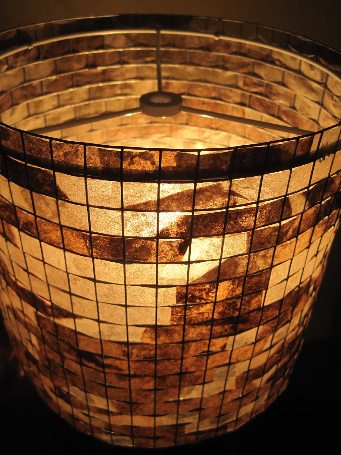 COFFEE FILTER ART - Drum Handcrafted  Lampshade