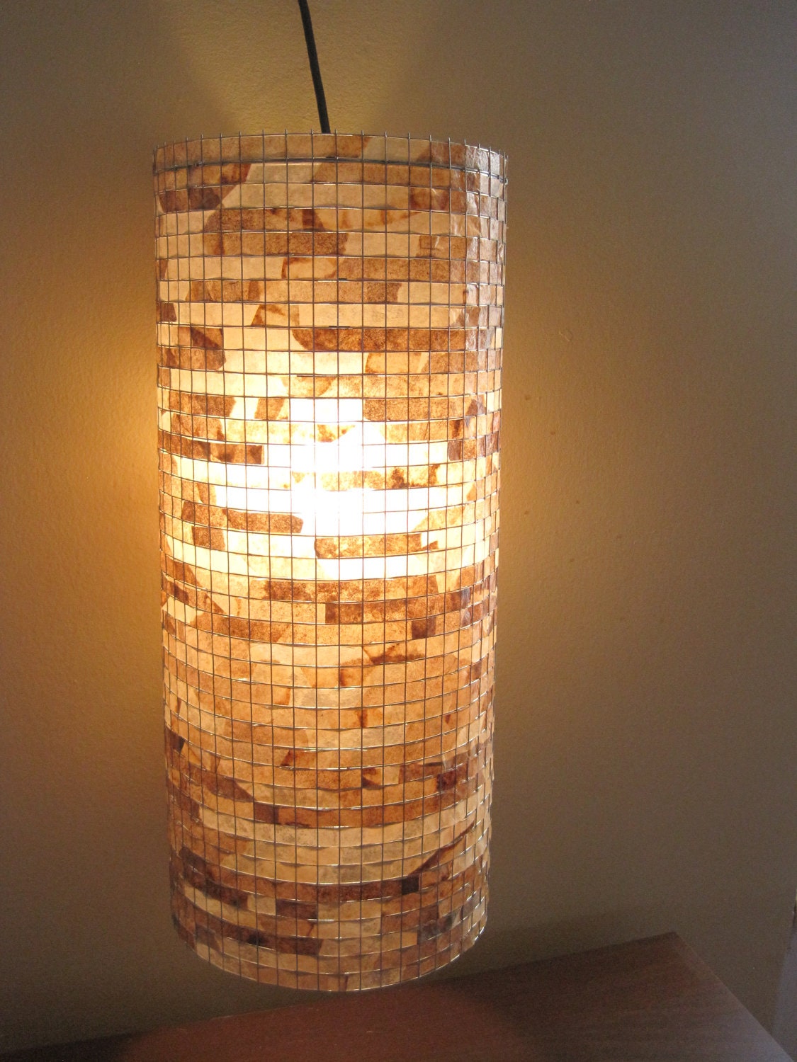 COFFEE FILTER ART - Chandelier Lighting Hanging Light Ceiling Lamp Pendant Light Hanging Pendant Lamp Shade Earth Day