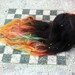 Sunset Ombre Dip Dyed Hair, Clip In Hair Extensions, Tie Dye Tips, Brunette Hair, Hair Wefts, Human Hair Extensions, Hippie hair