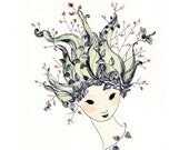 Creature of the forest Limited edition 8x11 print of my original watercolors painting