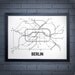Berlin Lineposter Lithograph - Black/White