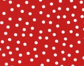 18 x 20 Remix red dot LAMINATED fabric (aka slicker, oilcloth, coated) WIDE BPA free - urban