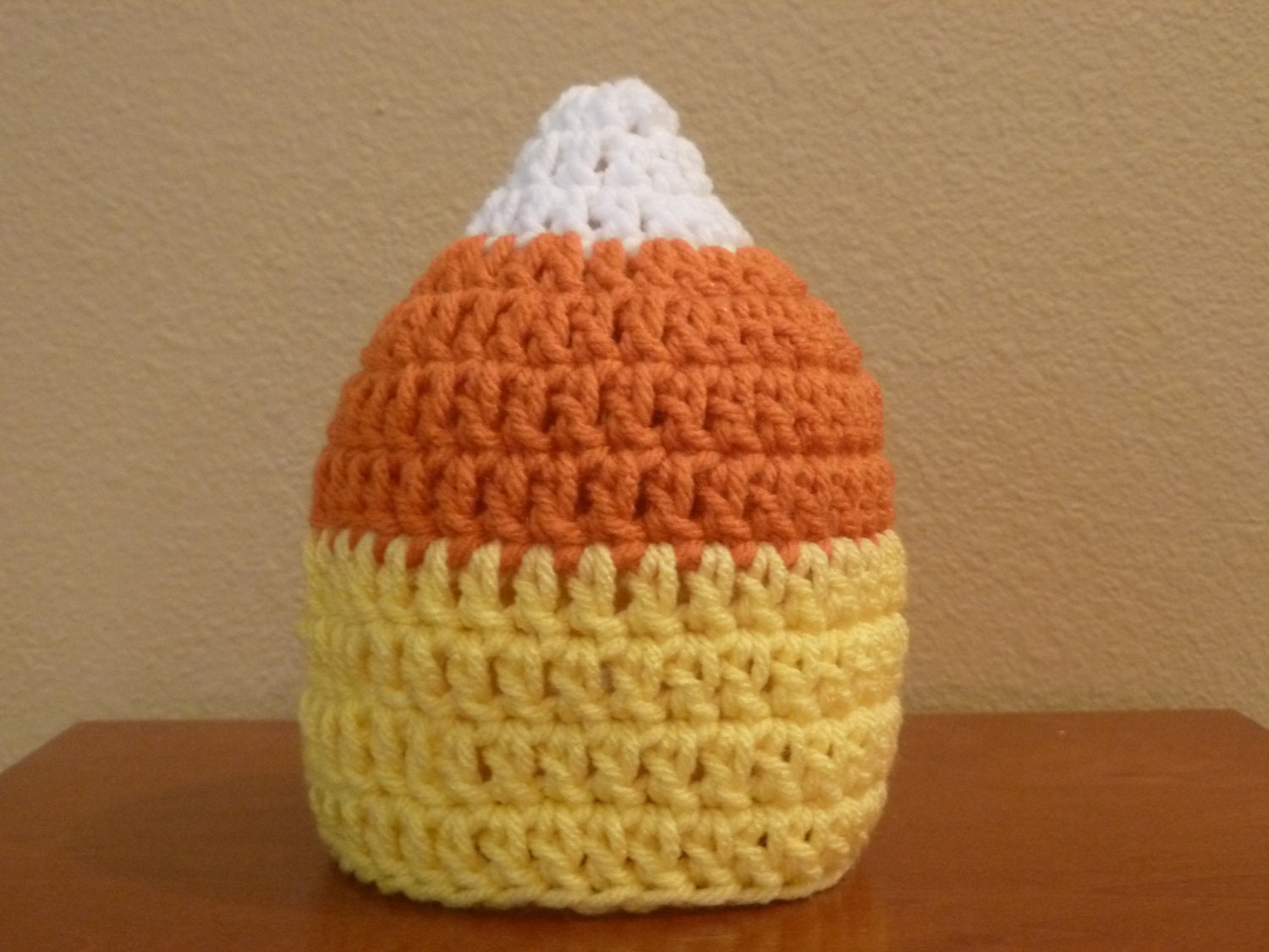Crochet Candy Corn Hat Size Newborn to 3 Months