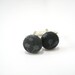 Black cufflinks for men, gift ideas for Dad, fabric covered button cufflinks