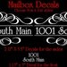 Mailbox Decal set-Includes decals for both sides and the front-PICK YOUR FONT