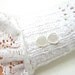 Fingerless Gloves Pure White Lacy bridal bridesmaid prom stretch cotton MADE TO ORDER