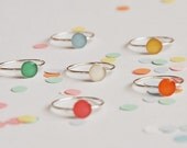 Confetti ring 'you only need one confetti to remember the party...' sterling silver