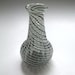 Small Bud Vase - White Mica Green Stripe : DISASTER RELIEF