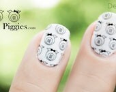 Designer Piggies full decal nail wraps and tips No.20