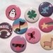 Gravity Falls Buttons based on Mabel's Sweaters - Set of Any Six