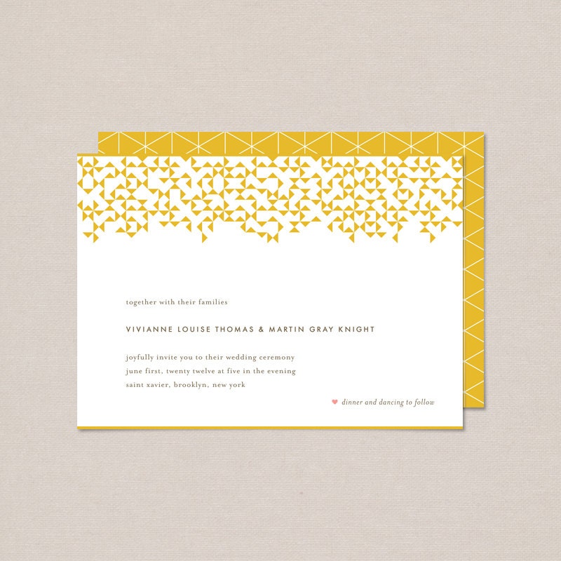 Prismatic - A Sample Wedding Invitation Suite (1 invite, 1 RSVP card and 1 information card)