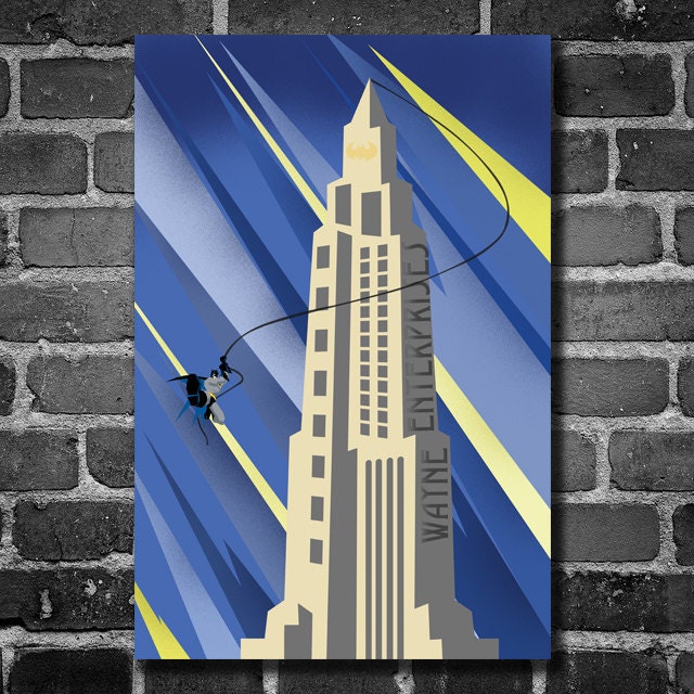 Pop art movie print movie art Batman Wayne Enterprises poster 11x17