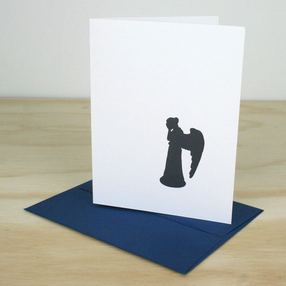 Doctor Who Weeping Angel Letterpress Card