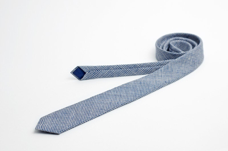 Houndstooth skinny necktie