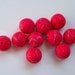 Red Handmade Polymer Clay Beads, 14 mm, set of 10, torn paper