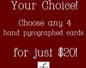 Wood Card - Pyrography - Your Choice
