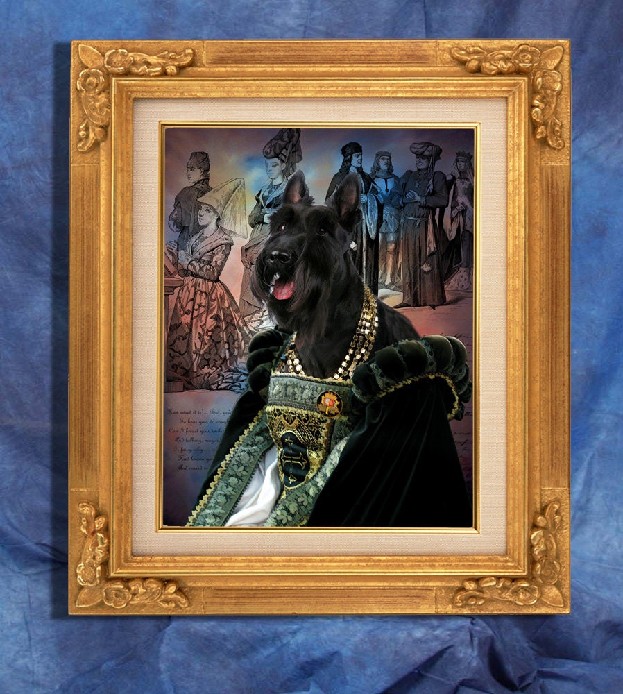 Scottish Terrier Art Print 11 x 14 inch original illustration artwork giclee archival premium poster print By Nobility Dogs