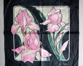 Jim Thompson - Pink Bearded Iris Scarf - Thai Silk