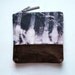 BLEACH Black Leather Clutch. Large MAKE UP Bag. Hand Dyed Cotton Tie Dye Clutch.