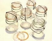 Grandma Wheaton's Receipts Old Fashioned Glass Canning Jars Set of 6