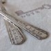 Dessert Fork Set Hand Stamped  I Do - Me Too with Customized Wedding Date Vintage Silver Plate for Bride and Groom