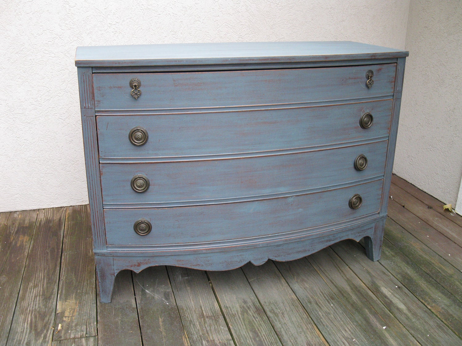 chic and shabby steel blue bow front dresser by chic and shabby steel blue bow front dresser by