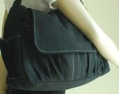 SALE up to 20% - Pico in Black (Water Resistant) Purse / School / Shoulder / Messenger / Women / Handbag / Travel / Laptop / Wallet