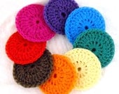 Nylon Pot Scrubbies -  Set of 8 - Rainbow Collection - Crochet Dish Scrubbers