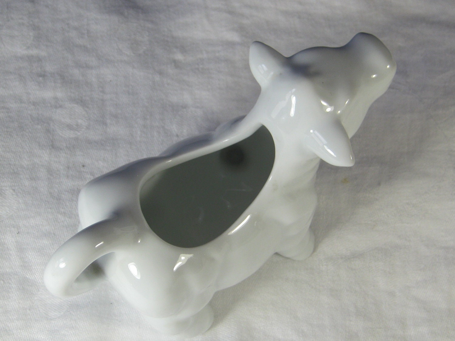 Vintage Cow Creamer White Ironstone Shabby Cottage Kitchen
