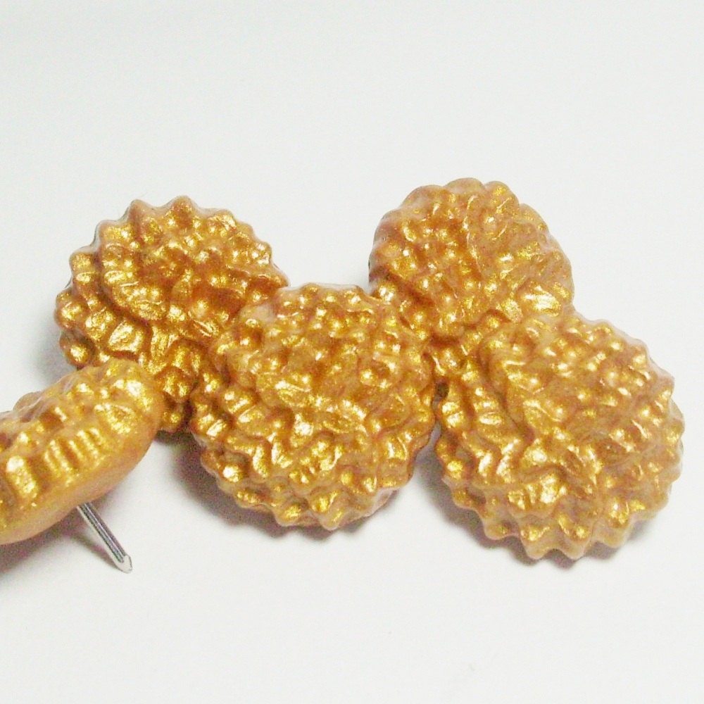 Gold Thumbtacks Flowers Small Decorative Push Pins Desk Accessories Cork Board Tacks Office Supplies Memo Board Pins 