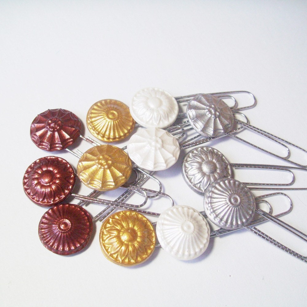 Metalic Paper Clips Office Organization Desk Accessories Decorative Paperclip Set Desk Accessories 