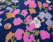 Vintage Upholstery Fabric Yardage - Mod Floral Print