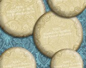 Victorian, Steampunk, Goth Scroll Backgrounds - 1.5 inch Circles, 32mm Circles, 30mm Circles, 1 inch Circles - Digital Collage Sheet