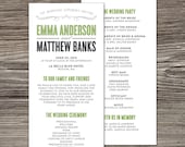 Old Fashioned Wedding Program