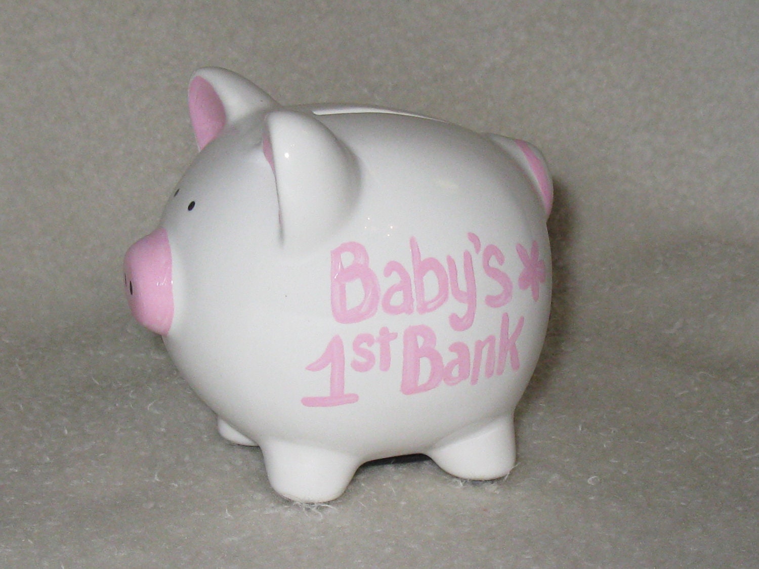 Baby Girl's First Piggy Bank by PhoenixDesignsMT on Etsy