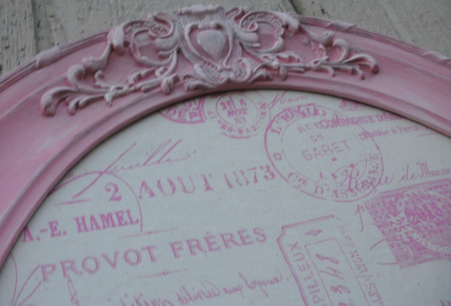 Antique Oval Framed, Ornate Magnetic Board - Wedding, Nursery,Bedroom-Chalk Board- Bulletin Board- Message Center