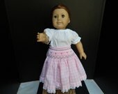 American Girl Outfit  Pink Smocked Skirt and Blouse with Accessories