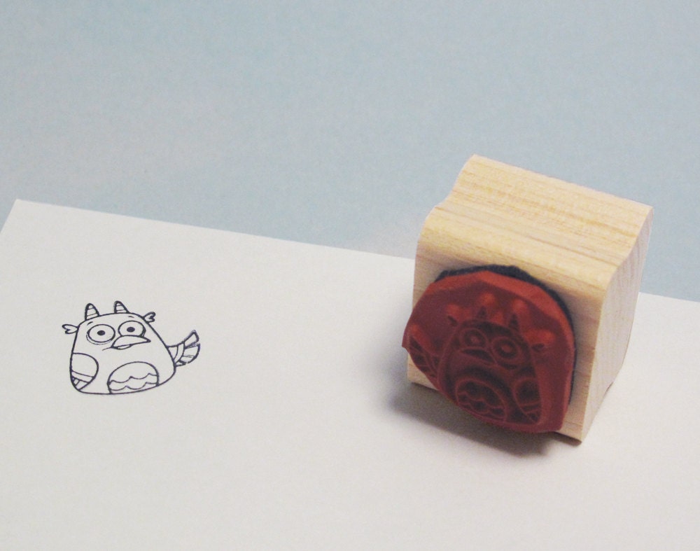 NEW: Rubber Stamp - The Horned Owl