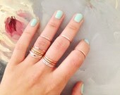 BUILD YOUR OWN - Set of 10 Rings - Any Size/Texture/Color - 925 Sterling Silver