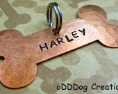 custom dog bone / dog tag in copper : The oDDDoggi Bone