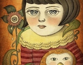 Whimsical Children's Illustration, Reproduction Digital Print, Fine Art Print - Irena by Amalia K