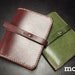 motto - Burgundy Leather Traveler Purse / passport cover / passport holder ( Genuine leather & Handmade )