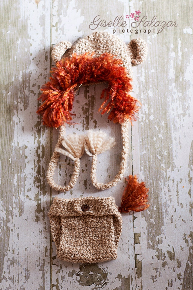 Lion Hat and Diaper Cover