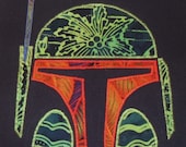 Fancy Floral Boba Fett Helmet Patch // Free Shipping when you buy 2 or more