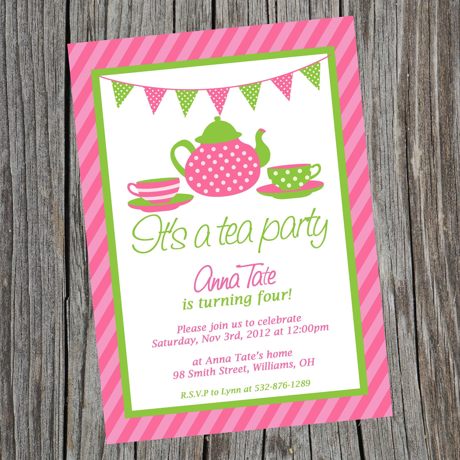 Custom Printable Tea Party Invitation Il_170x135
