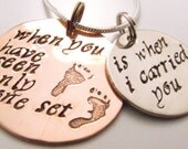Hand Stamped "Footprints In the Sand" Pendants on a Sterling Silver Chain