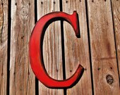 Rustic Red Wood Letter