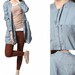 Linen Irregular single breasted long shirt